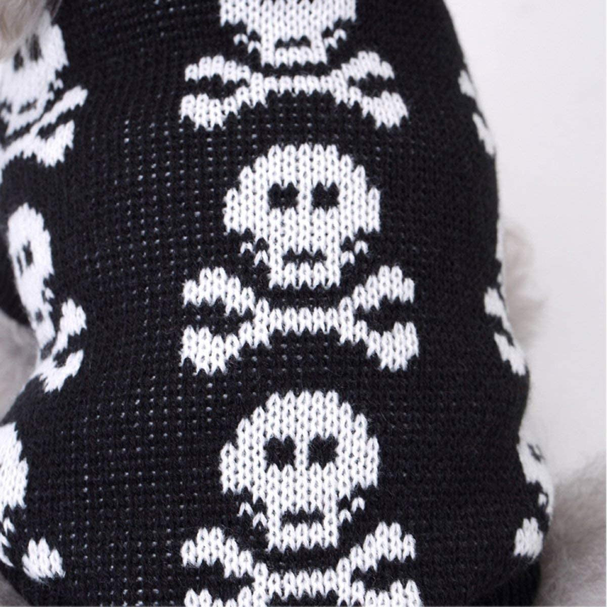 S-Lifeeling Skull Dog Sweater Holiday Halloween Christmas Pet Clothes Soft Comfortable Dog Clothes - Black,Xxl Animals & Pet Supplies > Pet Supplies > Dog Supplies > Dog Apparel PL   