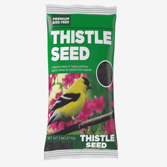 Premium Sterilized Natural Black Thistle Seed,Wild Bird Feed 5LB Animals & Pet Supplies > Pet Supplies > Bird Supplies > Bird Food ASA Agrotech Private Limited 5 lbs  