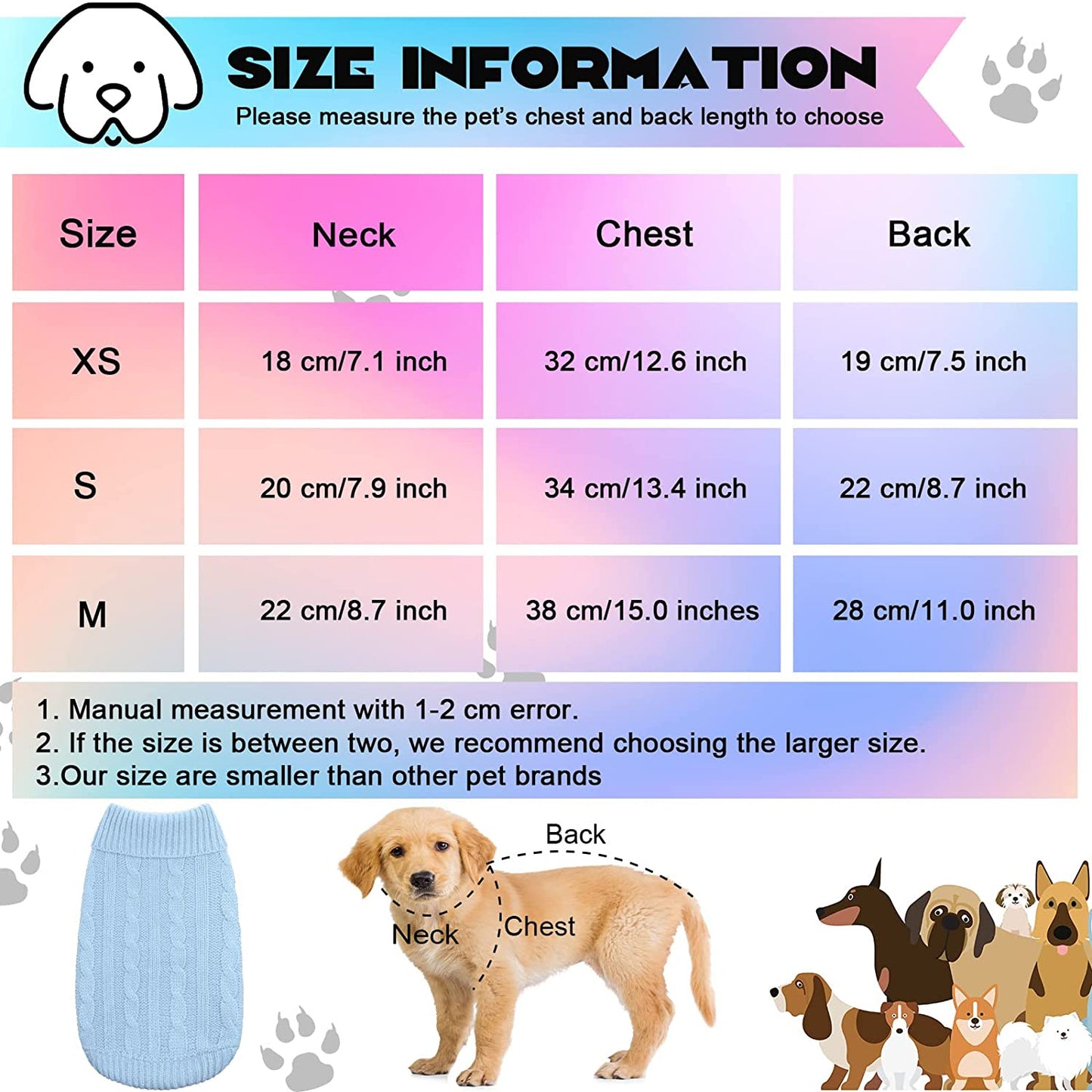 12 Pcs Bulk Small Dog Sweater Puppy Sweaters Turtleneck Cable Knit Dog Sweater Warm Knitted Pet Sweater Cold Weather Pet Clothes Apparel for Dogs Cats Small Medium Large Girl Boy (Medium) Animals & Pet Supplies > Pet Supplies > Dog Supplies > Dog Apparel Reginary   