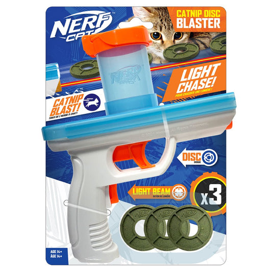 Nerf Cat Catnip Disc Treat Blaster Cat Toy with 3 Catnip Discs Animals & Pet Supplies > Pet Supplies > Cat Supplies > Cat Toys Gramercy Products Inc.   