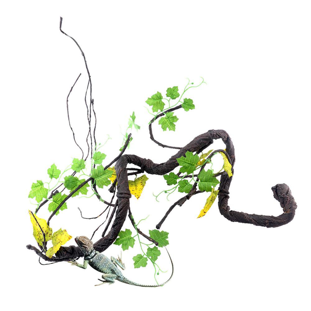 Catinbow Reptile Climbing Vines Plastics Jungle Vines Branches Habitat Terrarium Plant Decoration Accessories for Climbing Lizard Bearded Dragon Chameleon Lizards Snakes 2 Styles Dependable Animals & Pet Supplies > Pet Supplies > Small Animal Supplies > Small Animal Habitat Accessories Catinbow Section A  