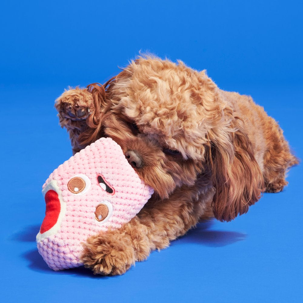 BARK Strawberry Snortcake Pup - Yankee Doodle Dog Toy, Packed with Fluff, XS-M Dogs Animals & Pet Supplies > Pet Supplies > Dog Supplies > Dog Toys BARK   