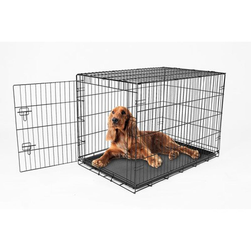 Carlson Pet Products Single Door Pet Crate, Black, Medium, 36"L