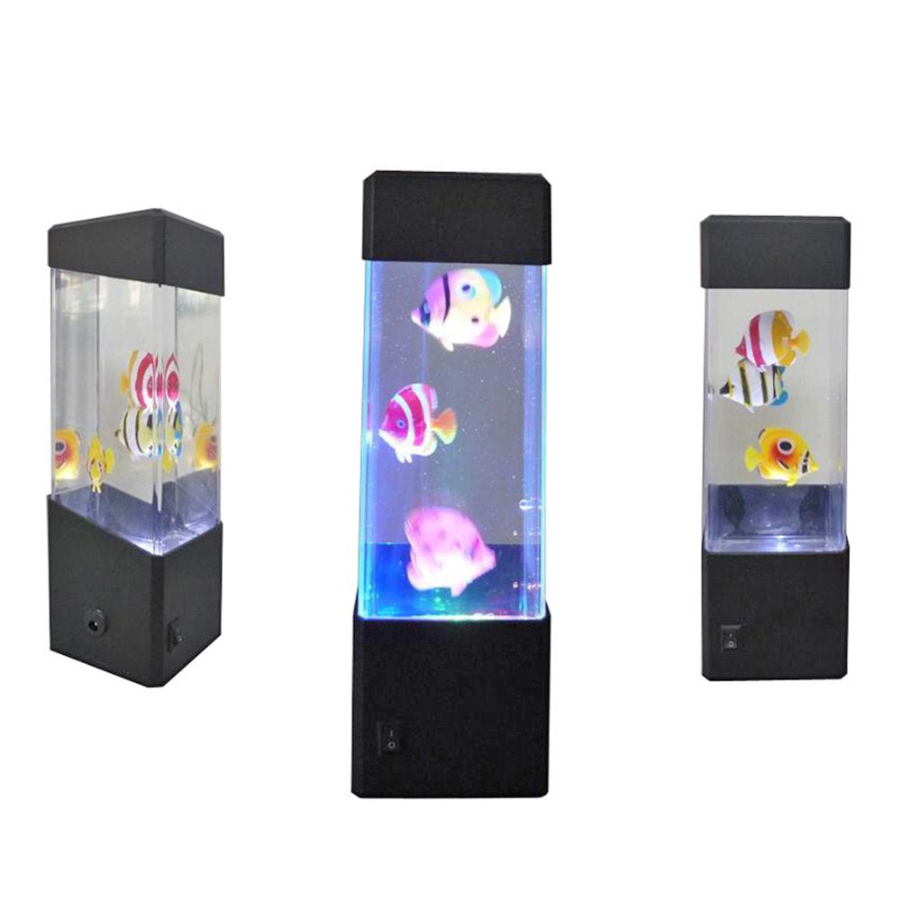 Toutek Jellyfish Tank Aquarium LED Lamp Lava Night Light for Home Bedroom (C) Animals & Pet Supplies > Pet Supplies > Fish Supplies > Aquarium Lighting Toutek   