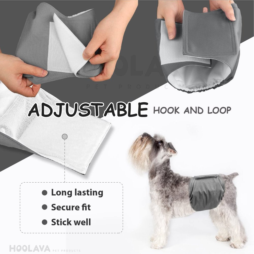 Hoolava Dog Diapers Male Puppies Belly Bands Reusable Wraps M Animals & Pet Supplies > Pet Supplies > Dog Supplies > Dog Diaper Pads & Liners CALHNNA   