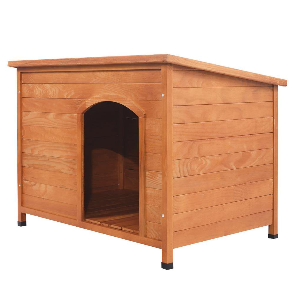 Ktaxon Outdoor Wooden Dog House Pet Shelter Large Dog Kennel Natural Wood Color Animals & Pet Supplies > Pet Supplies > Dog Supplies > Dog Houses KOL PET   