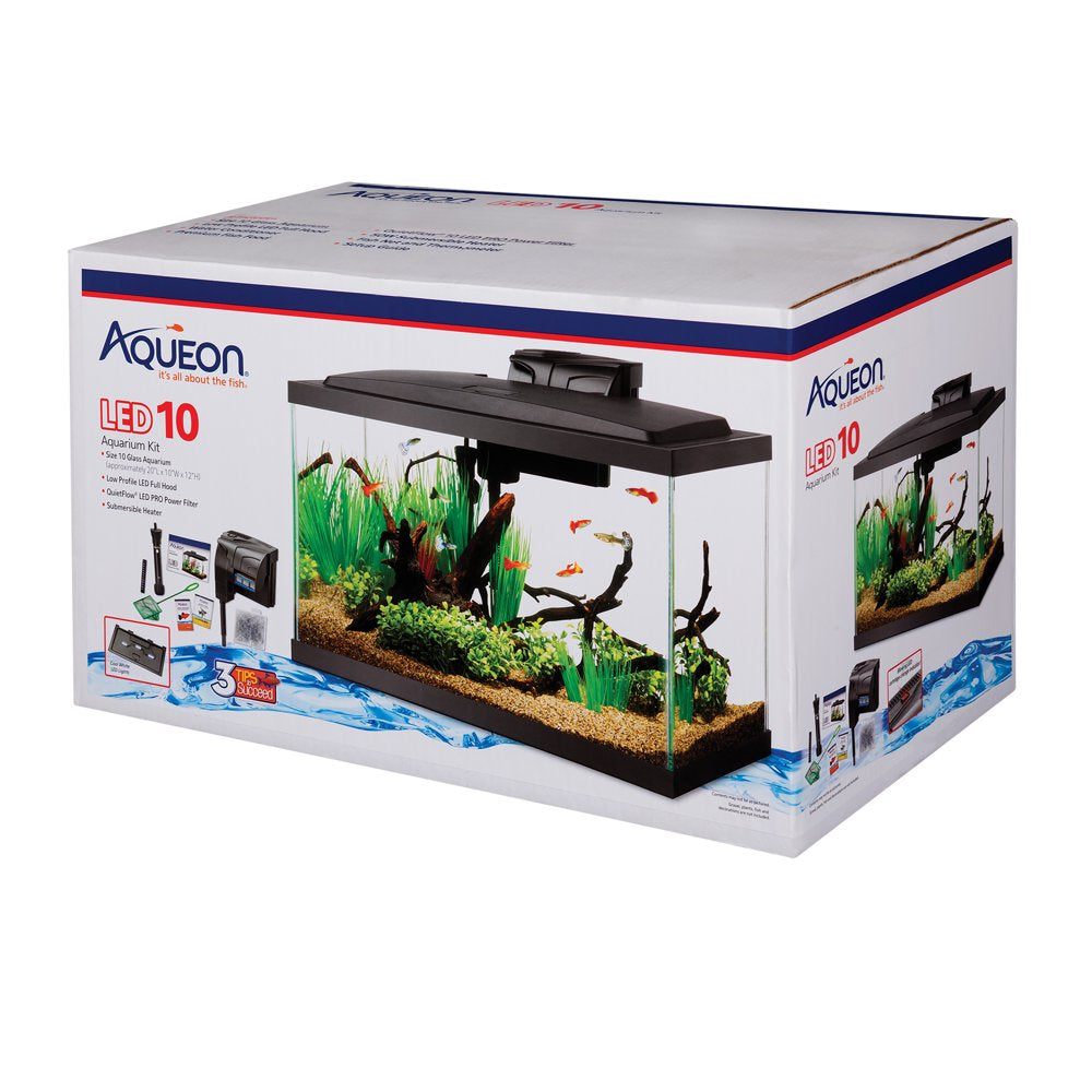 Aqueon Aquarium Starter Kit with LED Lighting 10 Animals & Pet Supplies > Pet Supplies > Fish Supplies > Aquarium Lighting Central Garden and Pet   