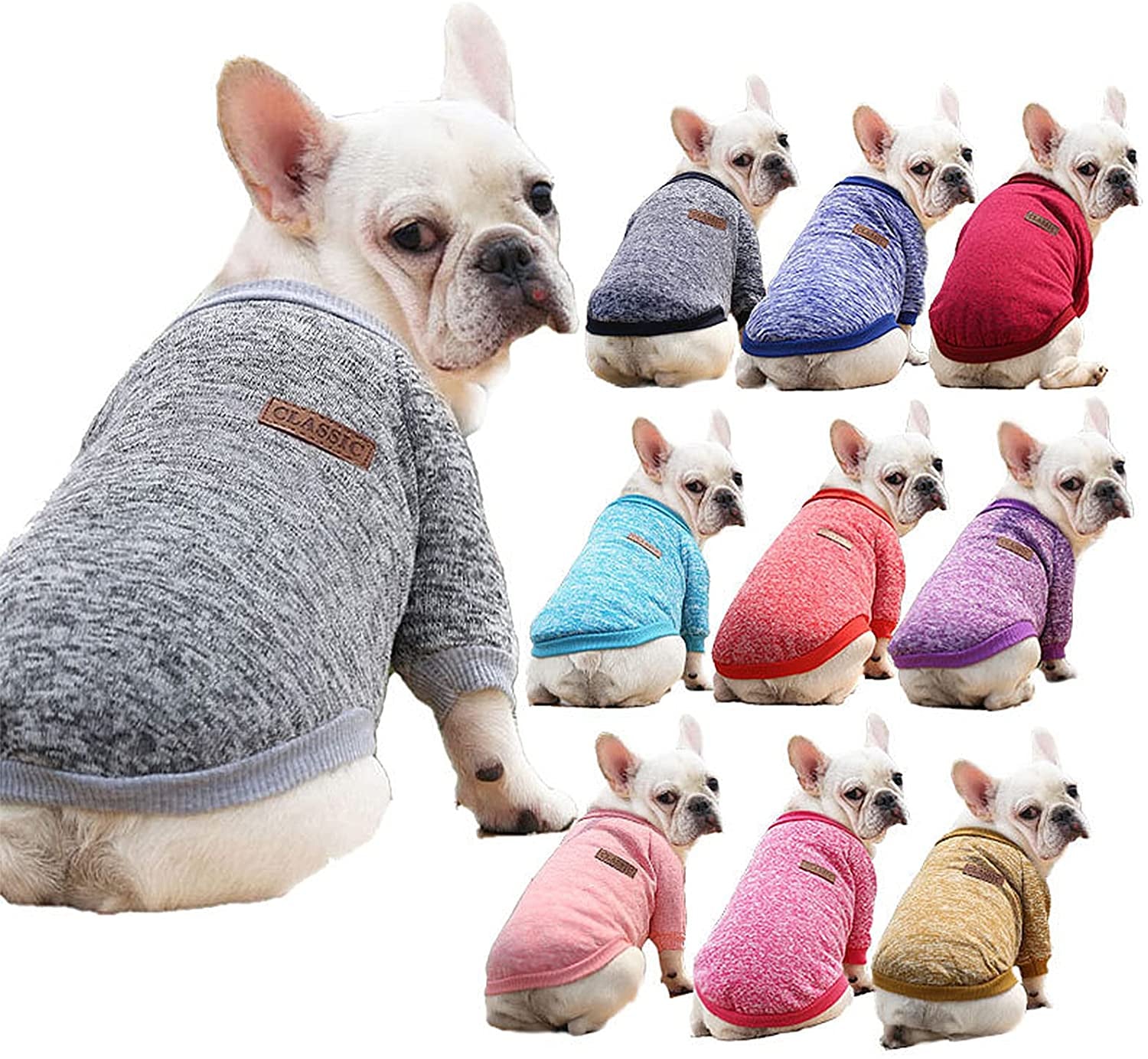 Dog Sweater Classic Dog Sweaters for Small Medium Dogs Warm and Soft Small Dog Sweater Puppy Sweaters for Small Dogs Winter Pet Dog Cat Sweater Clothes for Girls or Boys Animals & Pet Supplies > Pet Supplies > Dog Supplies > Dog Apparel LOVOUS   