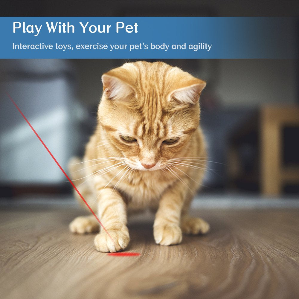 SIPULASI Cat Laser Pointer Toy USB Rechargeable,Pet Training Exercise Chaser Toy,5 Pattern