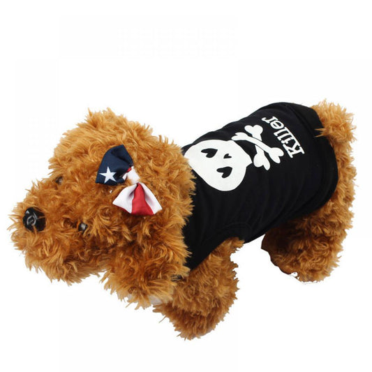 Pet Puppy Dog Summer Small Dog Cat Dogs Pets Clothing Cotton T Shirt Apparel Clothes Dog Rule Vest XS S M L Summer Animals & Pet Supplies > Pet Supplies > Dog Supplies > Dog Apparel Maynos S Black 