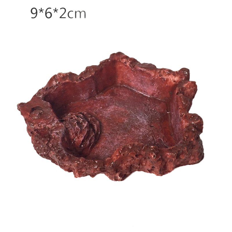 Eco-Friendly Resin Reptile Shallow Water Basin-Snack Tray (Red) Pet Supplies Animals & Pet Supplies > Pet Supplies > Reptile & Amphibian Supplies > Reptile & Amphibian Food Saekor 1  