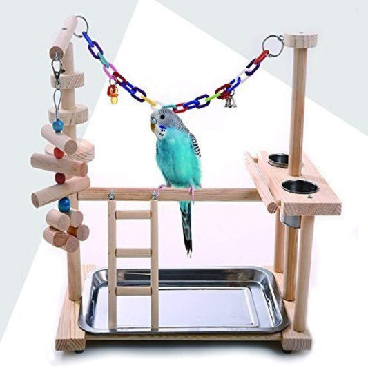 Parrot Playstand Bird Play Stand with a Tray,Cockatiel Playground Woo Animals & Pet Supplies > Pet Supplies > Bird Supplies > Bird Gyms & Playstands tytling   
