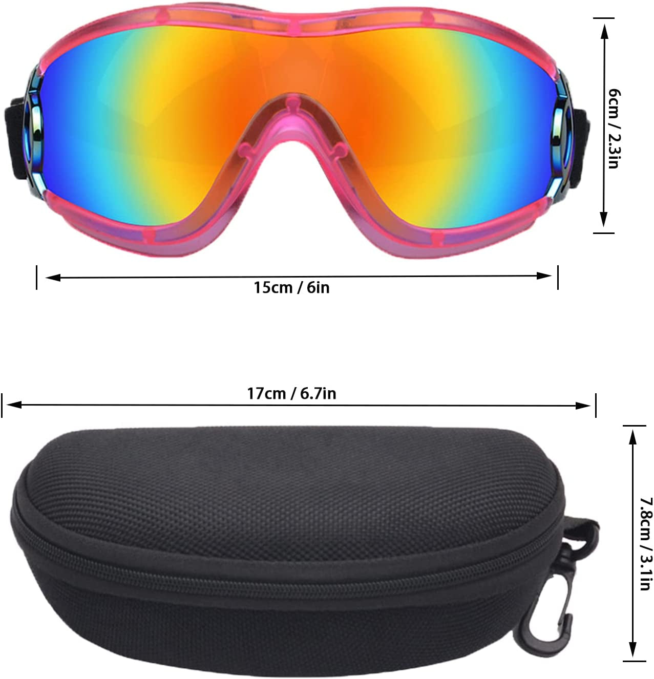 Mitubati Dog Sunglasses Pet Goggles for Medium Large UV Protection