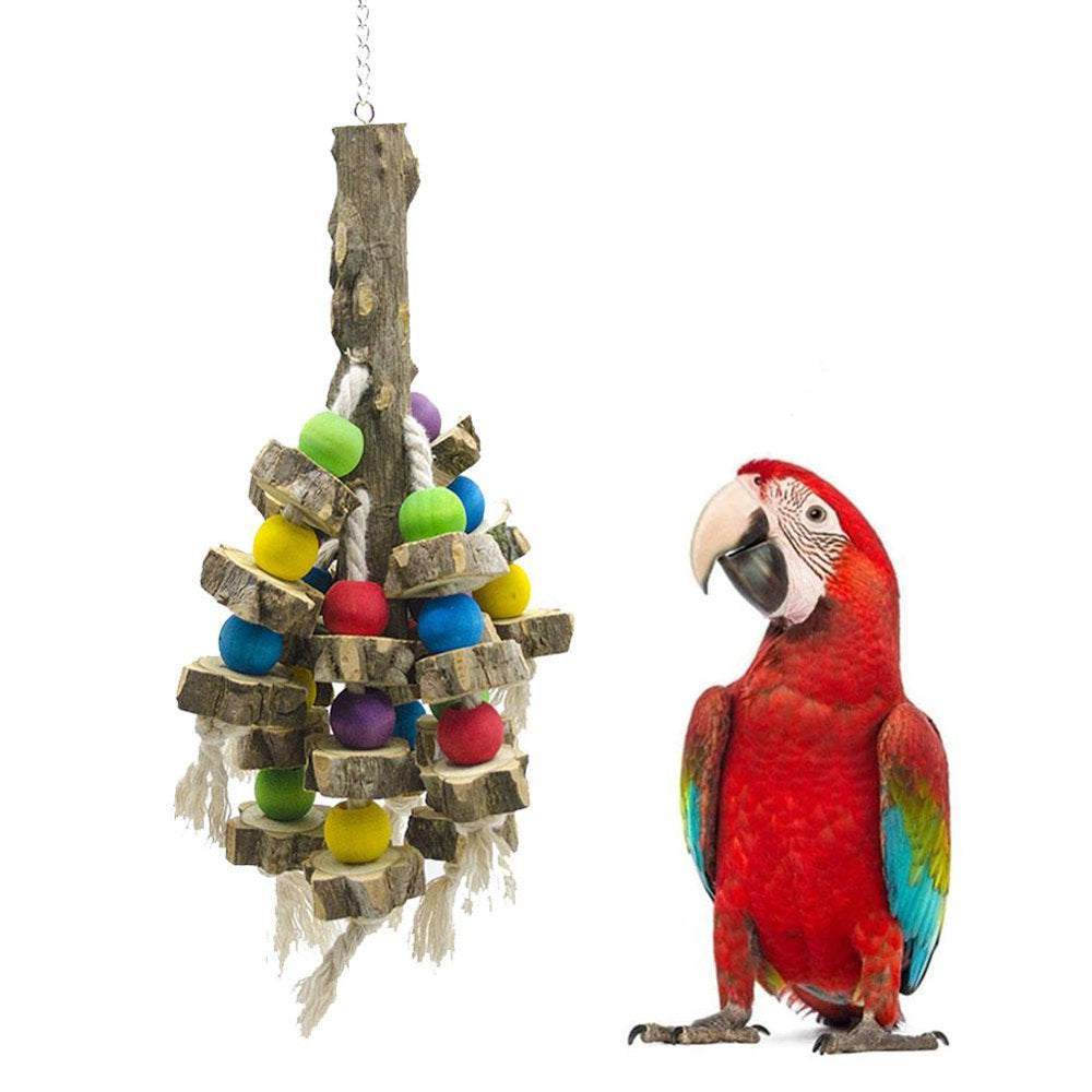 Bite Bird Cage Toy for Macaws Cockatoo Large Parrot Teether Toy Bird Parrot Blocks Ripped Toy Animals & Pet Supplies > Pet Supplies > Bird Supplies > Bird Toys Pangheng   