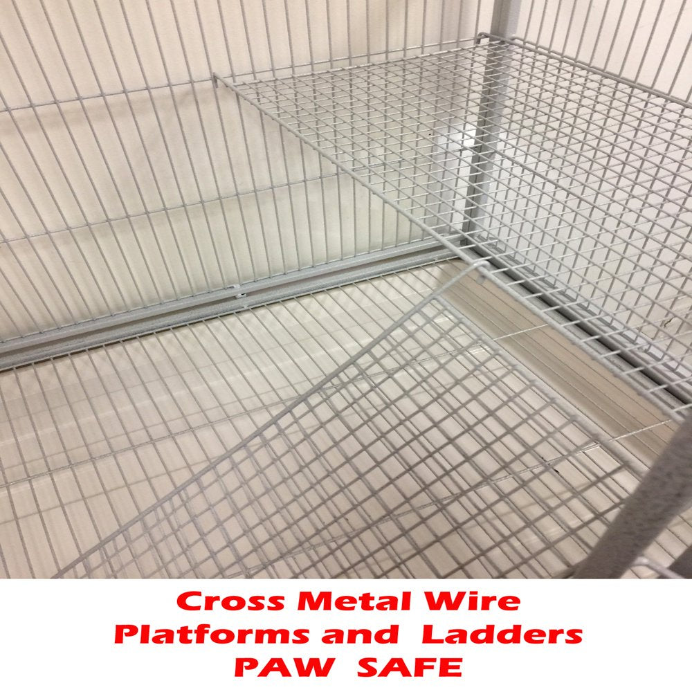 Extra Large 4-Tiers Small Animal Critter House Habitat Cage with Narrow 1/2-Inch Wire Spacing for Guinea Pig Ferret Chinchilla Sugar Glider Rats Mice Hamster Hedgehog Gerbil Animals & Pet Supplies > Pet Supplies > Small Animal Supplies > Small Animal Habitats & Cages Mcage   