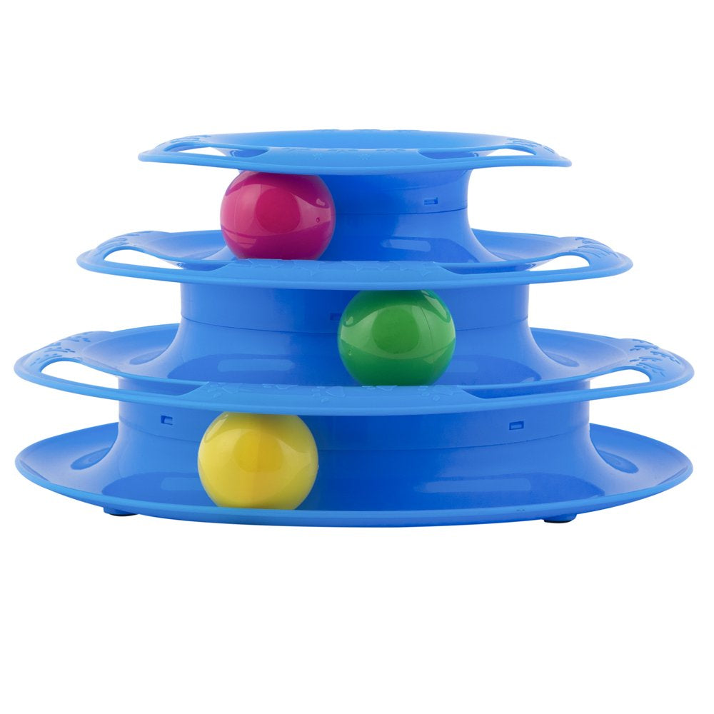 Vibrant Life Triple Chase 3 Tier Tower Interactive Ball Toy for Cats and Kittens Animals & Pet Supplies > Pet Supplies > Cat Supplies > Cat Toys Ourpets   