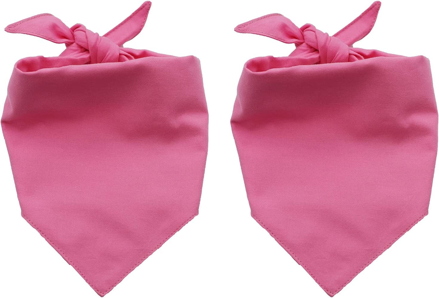 Eechicspace Plain Dog Bandana Blank Scarf Black Cotton for Small Medium Large Dogs 2 Pack Animals & Pet Supplies > Pet Supplies > Dog Supplies > Dog Apparel EechicSpace Hot Pink Large (Pack of 2) 