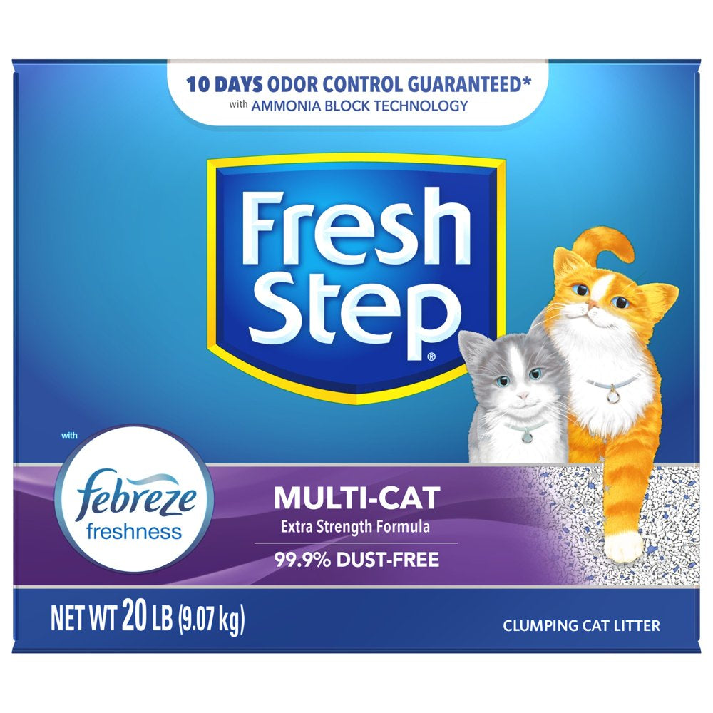 Fresh Step Multi-Cat Extra Strength Scented Litter with the Power of Febreze, Clumping Cat Litter, 20 Pounds Animals & Pet Supplies > Pet Supplies > Cat Supplies > Cat Litter The Clorox Company   