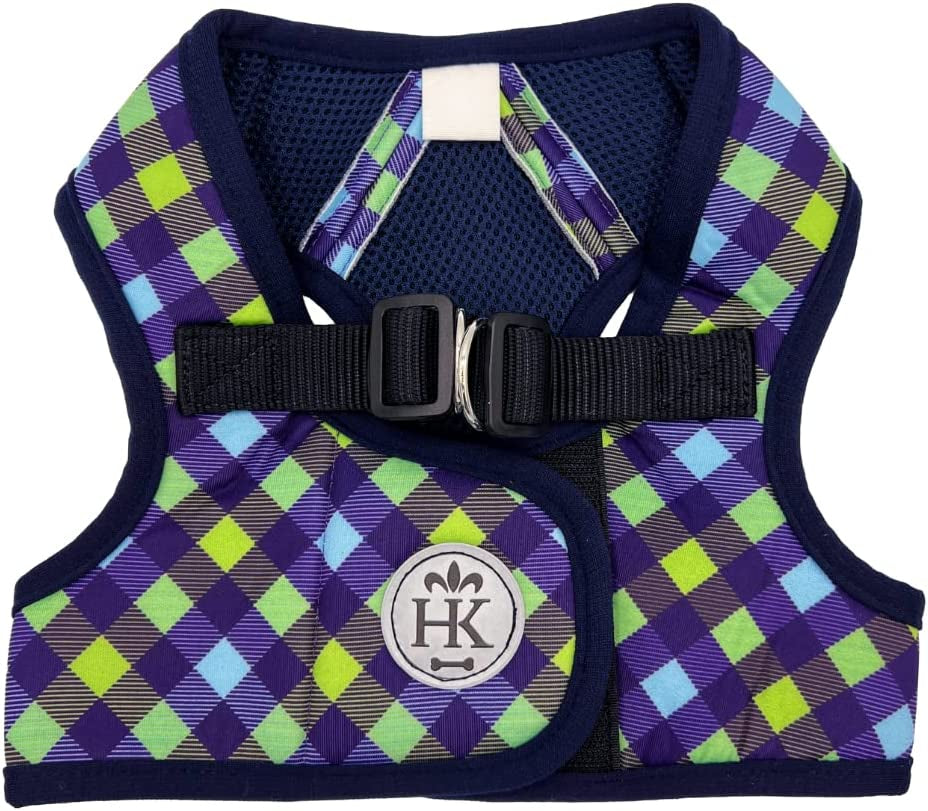 H&K Hudson Harness | Red (Extra-Small) | Easy Control Step-In Mesh Vest Harness for Dogs with Reflective Strips for Safety | Walking, Training Harness for Dogs Animals & Pet Supplies > Pet Supplies > Dog Supplies > Dog Apparel Huxley & Kent Blue/Green Check Extra-Large 