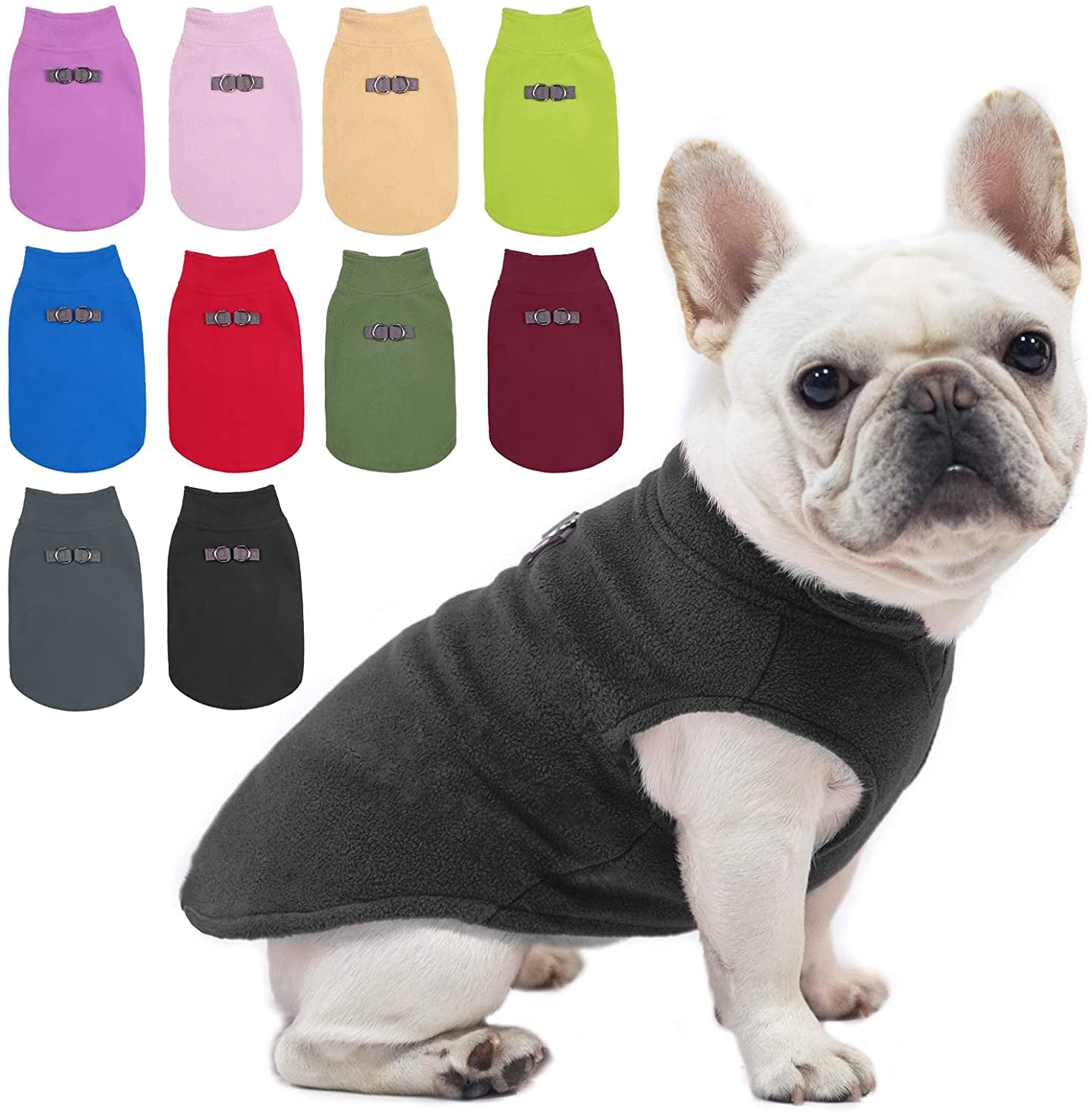 BEAUTYZOO Dog Fleece Vest Sweater Winter Jacket for Small and Medium Dogs with D-Ring Leash Cold Weather Coat Hoodie for XS S M Dogs Boy or Girls Animals & Pet Supplies > Pet Supplies > Dog Supplies > Dog Apparel BEAUTYZOO BLACK Small 