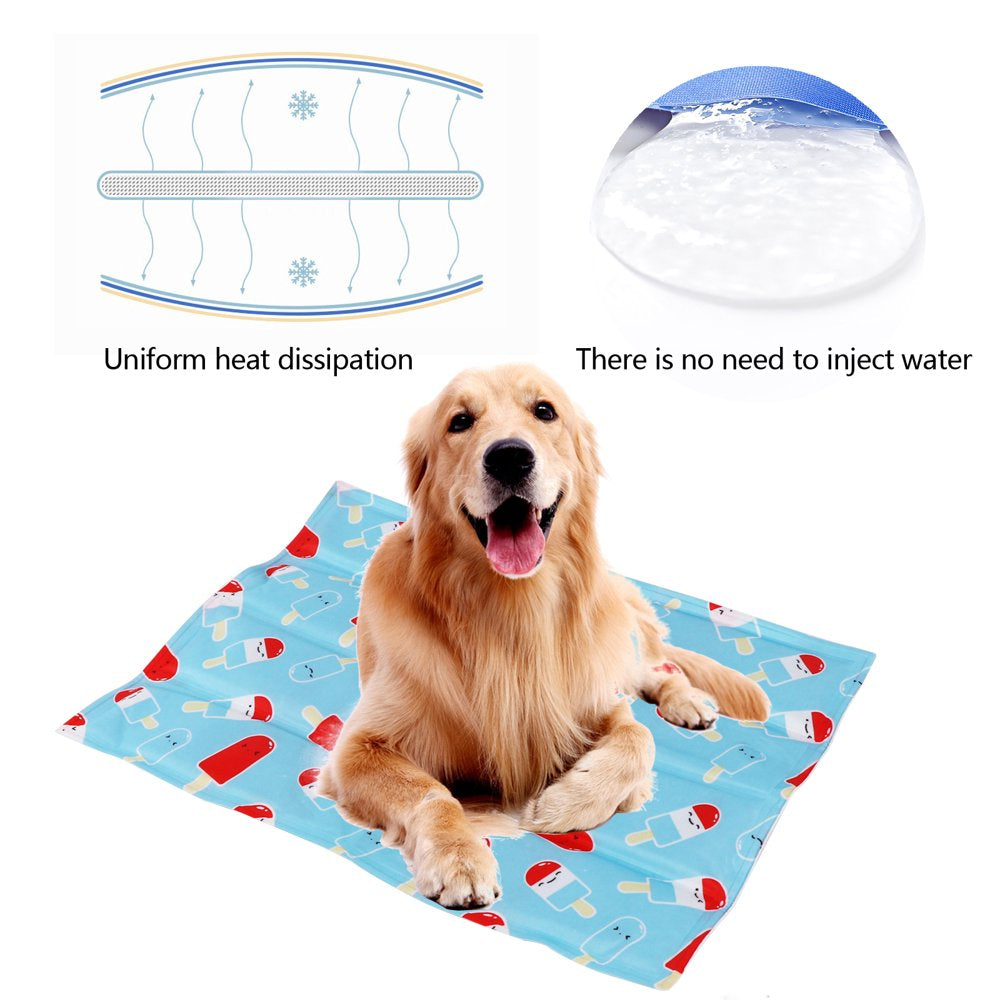 BIGTREE Dog Self Cool Mat Summer Cooling Kennel Crate Comfort Pad Blue Medium Animals & Pet Supplies > Pet Supplies > Dog Supplies > Dog Kennels & Runs BIGTREE SALES   