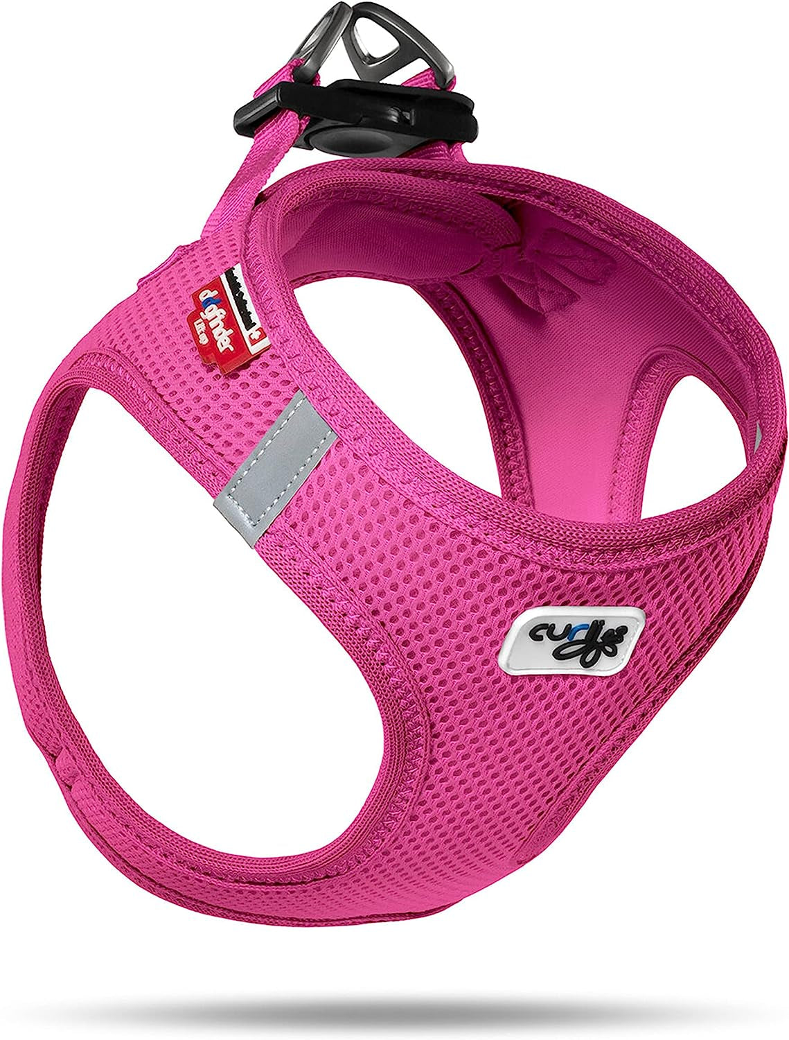 Curli Vest Harness Air-Mesh Dog Harness Pet Vest No-Pull Step-In Harness with Padded Black XS Animals & Pet Supplies > Pet Supplies > Dog Supplies > Dog Apparel Curli Fuchsia Medium 