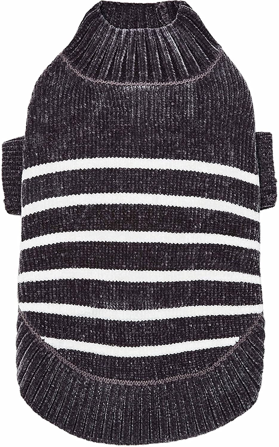 Blueberry Pet Cozy Soft Chenille Classy Striped Dog Sweater in Burgundy Red, Back Length 14", Pack of 1 Clothes for Dogs Animals & Pet Supplies > Pet Supplies > Dog Supplies > Dog Apparel Blueberry Pet Chic Grey 18 inch (Pack of 1) 