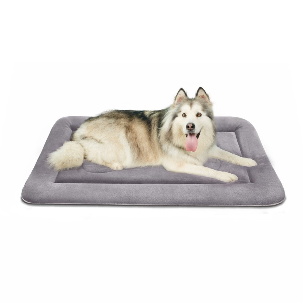 Joicyco Large Dog Bed Large Crate Mat 42 in Anti-Slip Washable Soft Mattress Kennel Pads Animals & Pet Supplies > Pet Supplies > Cat Supplies > Cat Beds JoicyCo Extra Large 47"x33" Clay Gray 
