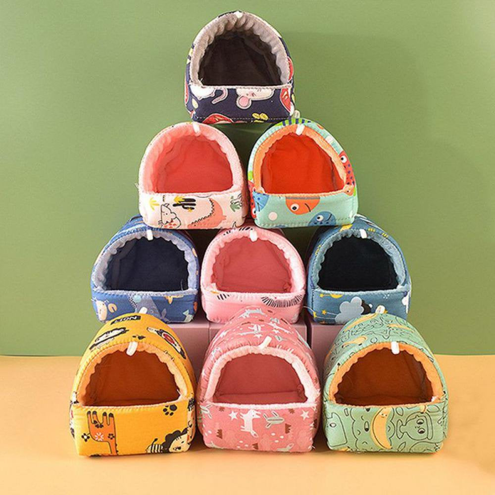 Clearance Hamster House Guinea Pig Hamster Cotton Bed House Small Animal Nest Warm Small Pet Accessories for Rodent Guinea Pig Hedgehog Animals & Pet Supplies > Pet Supplies > Small Animal Supplies > Small Animal Bedding Praeter   