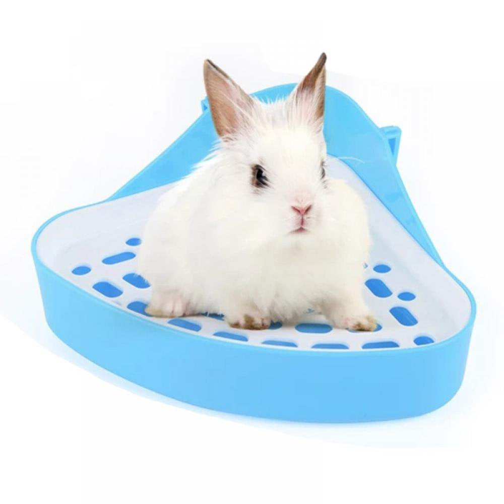 Triangle Potty Trainer Corner Litter Bedding Box Pet Pan for Small Animal/Baby Rabbit/Guinea Pig/Small Chinchillas/Ferret Animals & Pet Supplies > Pet Supplies > Small Animal Supplies > Small Animal Bedding Leisure Comfortable Life   