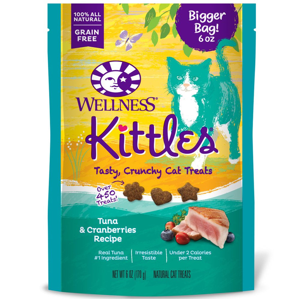 Wellness Kittles Natural Grain Free Cat Treats, Tuna & Cranberries, 6-Ounce Bag Animals & Pet Supplies > Pet Supplies > Cat Supplies > Cat Treats Wellness Pet Food   