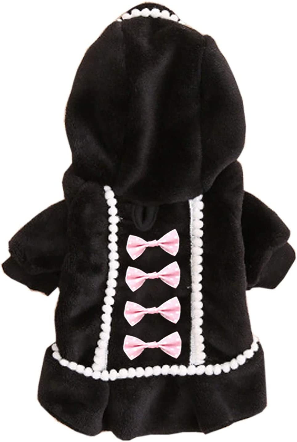 Pet Costume Apparel Clothes Jacket Puppy Dog Coat Supplies Winter Pet Clothes Plush Dog Animals & Pet Supplies > Pet Supplies > Dog Supplies > Dog Apparel Howstar Z1-Black Small 