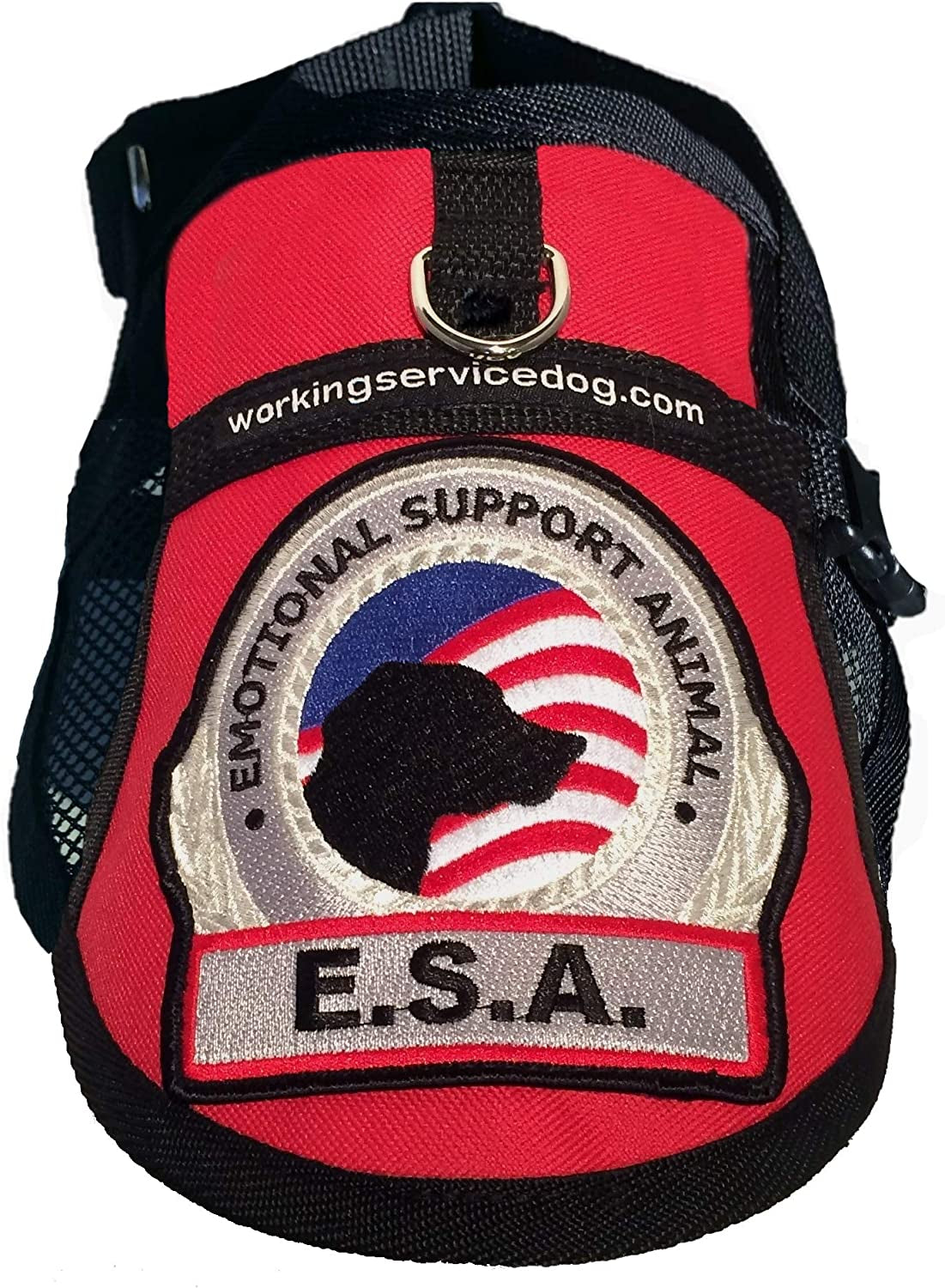 Premium Emotional Support Dog Vest | ESA Dog Vest | Mesh Cooling Panel | Emotional Support Dog Harness | Includes 5 Federal Law ESA Handout Cards (9" - 13" Girth, Red) Animals & Pet Supplies > Pet Supplies > Dog Supplies > Dog Apparel Working Service Dog   