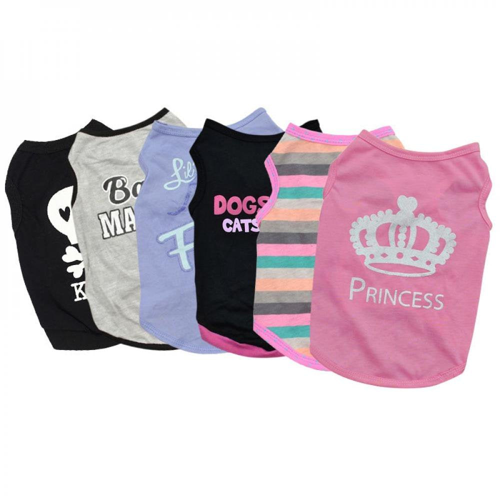 Elaydool Pet Puppy Summer Vest Small Dog Cat Dogs Clothing Cotton T Shirt Apparel Clothes Dog Shirt Animals & Pet Supplies > Pet Supplies > Cat Supplies > Cat Apparel Elaydool   