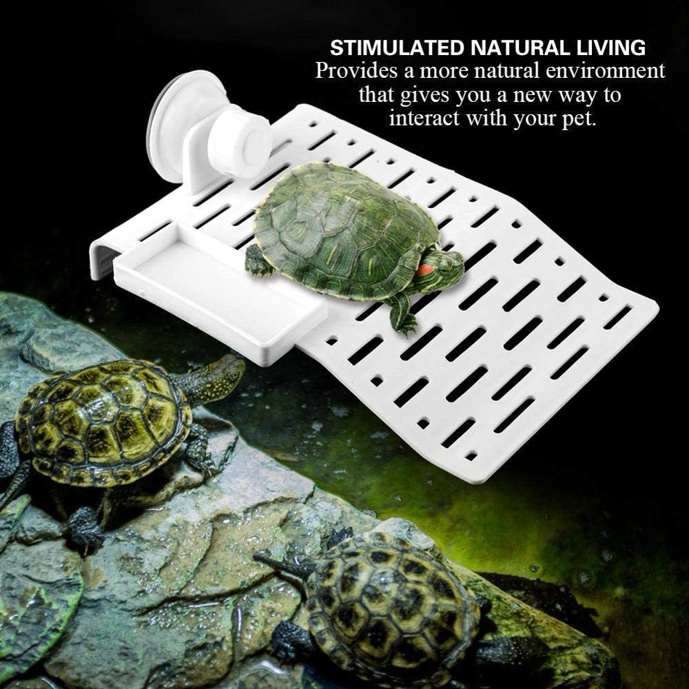 Aquarium Tortoise Platform Turtle Dock Reptile Habitat Floating Island Dock Acrylic Turtle Resting Terrace with Suction Cup for Reptiles and Amphibians Animals & Pet Supplies > Pet Supplies > Small Animal Supplies > Small Animal Habitat Accessories Aroma360   