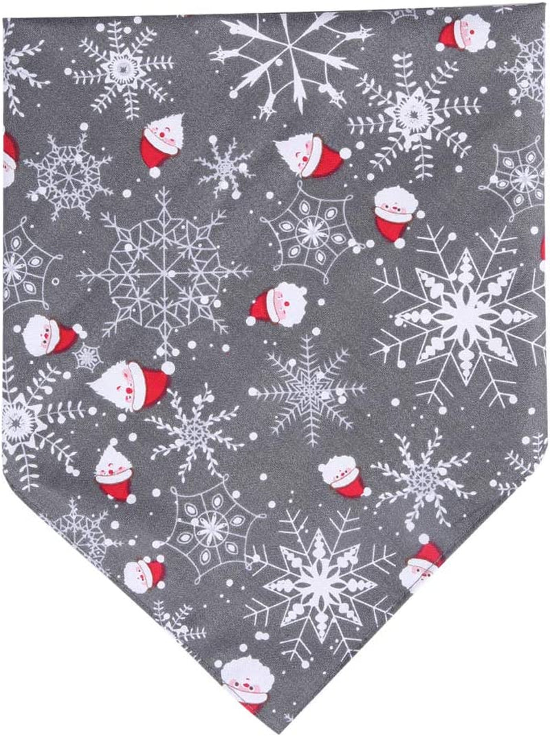 KZHAREEN Christmas Dog Bandana Reversible Triangle Bibs Scarf Accessories for Dogs Cats Pets Animals Animals & Pet Supplies > Pet Supplies > Dog Supplies > Dog Apparel KZHAREEN   