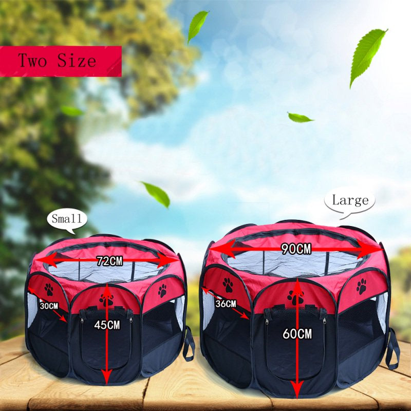 Left Wind Portable Folding Pet Tent Dog House Fordable Travel Pet Dog Cat Play Pen Sleeping Fence Pet Dog Puppy Kennel Cushion New Animals & Pet Supplies > Pet Supplies > Dog Supplies > Dog Houses NA   