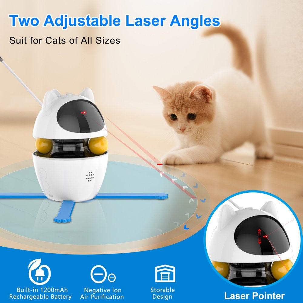 Cornmi Automatic Cat Toys Interactive for Indoor Cats,4 in 1 Cat Interactive Toys with Cat Feather Toy,Cat Ball Toy,Cats Light Toy,Usb Rechargeable