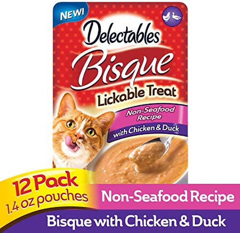 Hartz Delectables Non-Seafood Bisque Lickable Wet Cat Treats for Adult & Senior Cats, Multiple Flavors, Pack of 12 Animals & Pet Supplies > Pet Supplies > Cat Supplies > Cat Treats Bolanlay LLC   