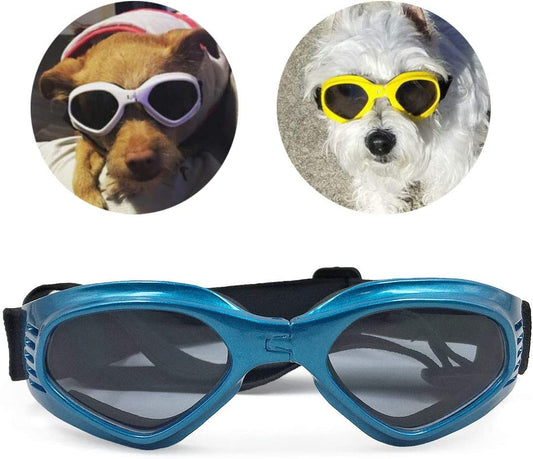 Petbobo Pet Waterproof Windproof Anti-Fog Eye Protection Goggles, Stylish Pet Dog UV Goggles Sunglasses Waterproof Protection Sun Glasses for Dog Blue Animals & Pet Supplies > Pet Supplies > Dog Supplies > Dog Apparel PetBoBo Blue  