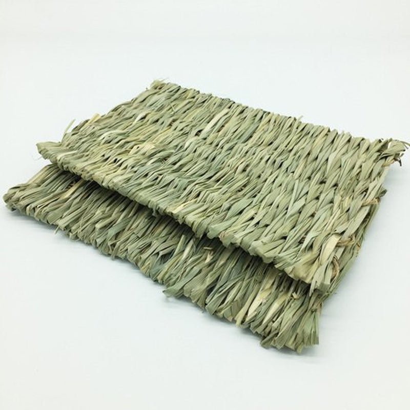 Cheers.Us Grass Mat Woven Bed Mat for Small Animal Grass Mats Bunny Bedding Nest Chew Toy Bed Play Toy for Guinea Pig Parrot Rabbit Bunny Hamster Rat Animals & Pet Supplies > Pet Supplies > Small Animal Supplies > Small Animal Bedding Cheers.US   