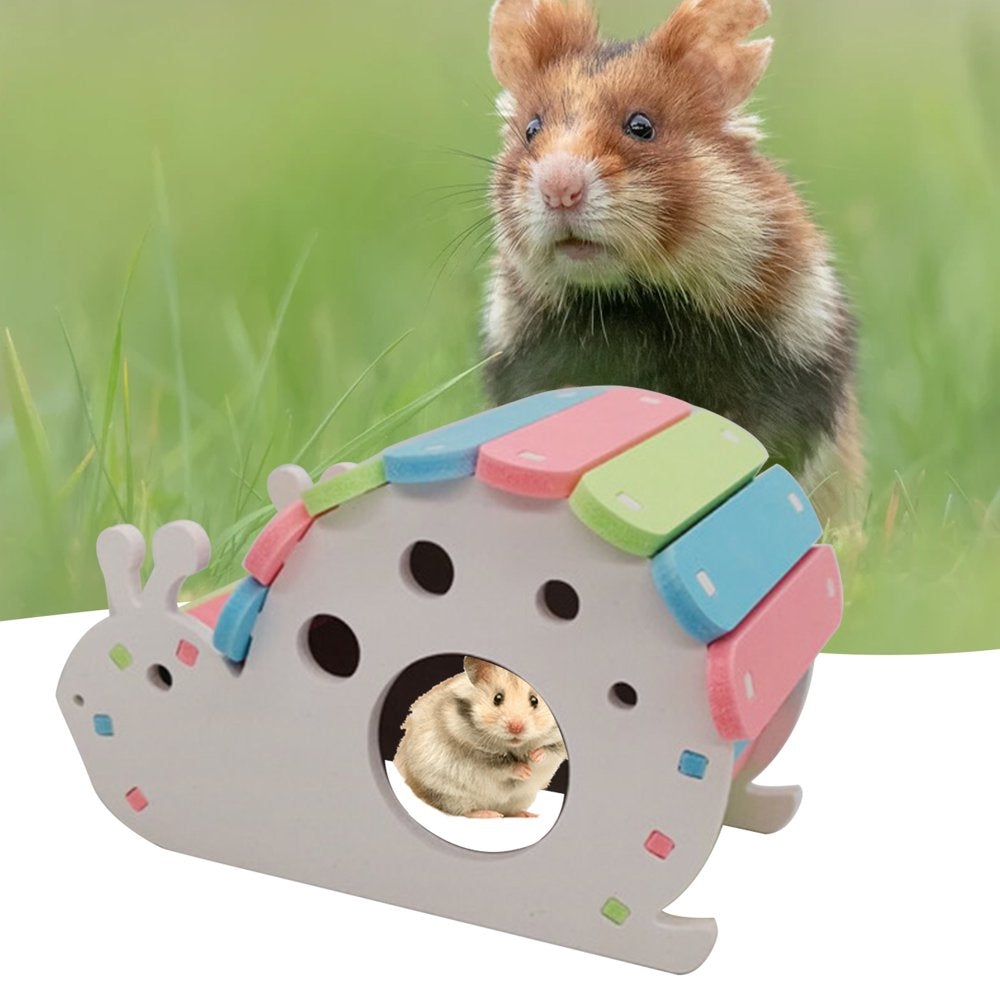 Meidiya Hamster Hideout Wooden Gerbil House,Rainbow Bridge Mouse Sports Sleep Toy Hamster Cage Accessories for Small Animal Habitat Hamster Guinea-Pig Hedgehog Squirrel Animals & Pet Supplies > Pet Supplies > Small Animal Supplies > Small Animal Habitats & Cages Meidiya   