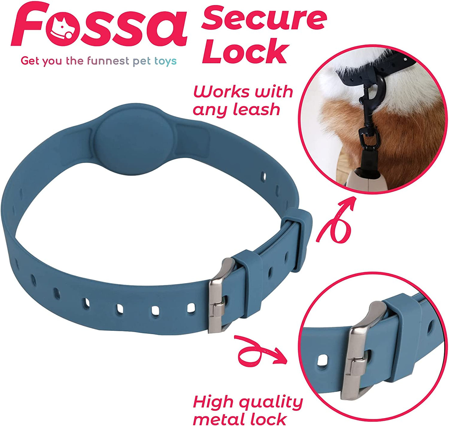 Dog Collar Compatible with Apple Airtag,Pet Collar Air Tag Holder-Blue Electronics > GPS Accessories > GPS Cases FOSSA   