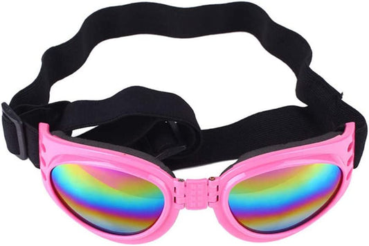 Lovealoe Dog Goggles Dogs Sunglasses Waterproof Doggles Adjustable Sunglasses for Small Medium Dogs,Pink Animals & Pet Supplies > Pet Supplies > Dog Supplies > Dog Apparel JYINGUS Shop Pink  