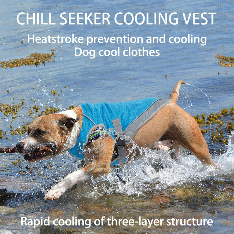 Dog Summer Cooling Shirts Breathable Instant Cooling Dog Vest Lightweight for Summer Dog Apparel Animals & Pet Supplies > Pet Supplies > Dog Supplies > Dog Apparel Maxcozy   