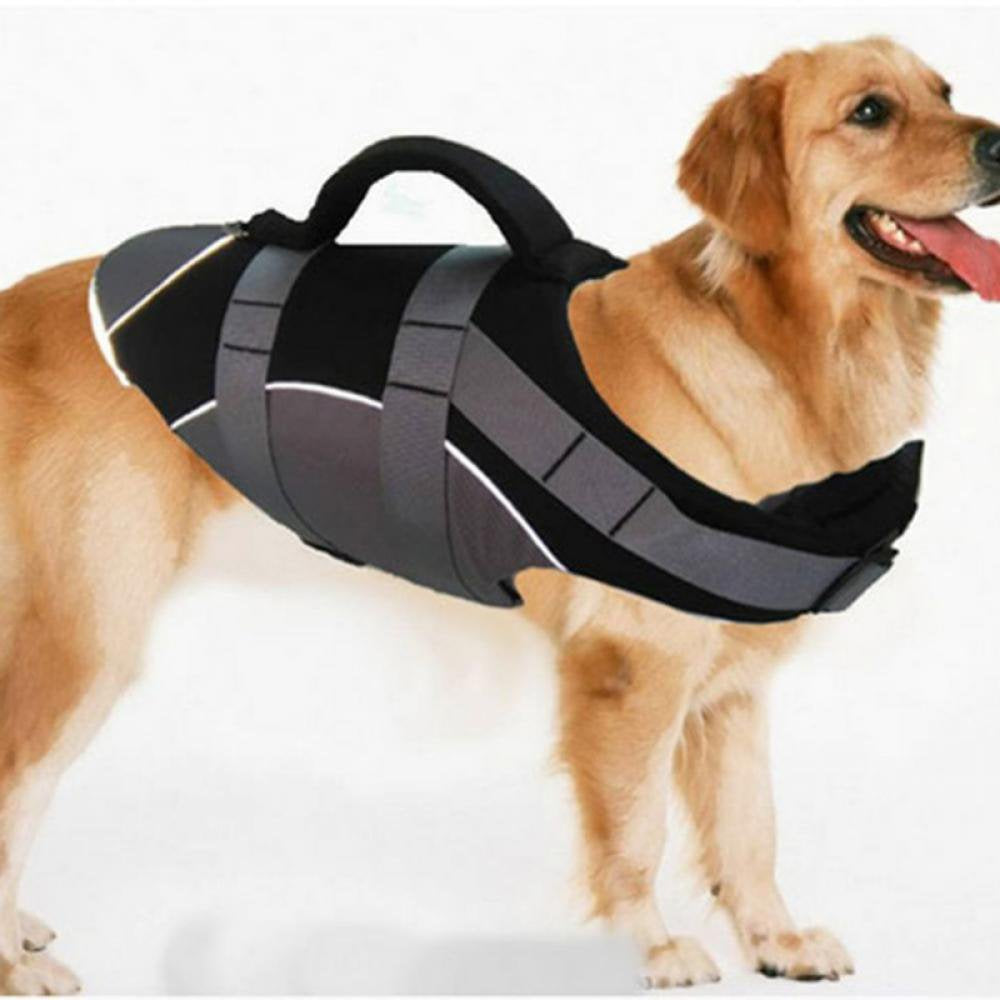 Dog Life Jacket Adjustable Dog Lifevest Swimsuit Safety Vest Apparel Lifesaver Coat S