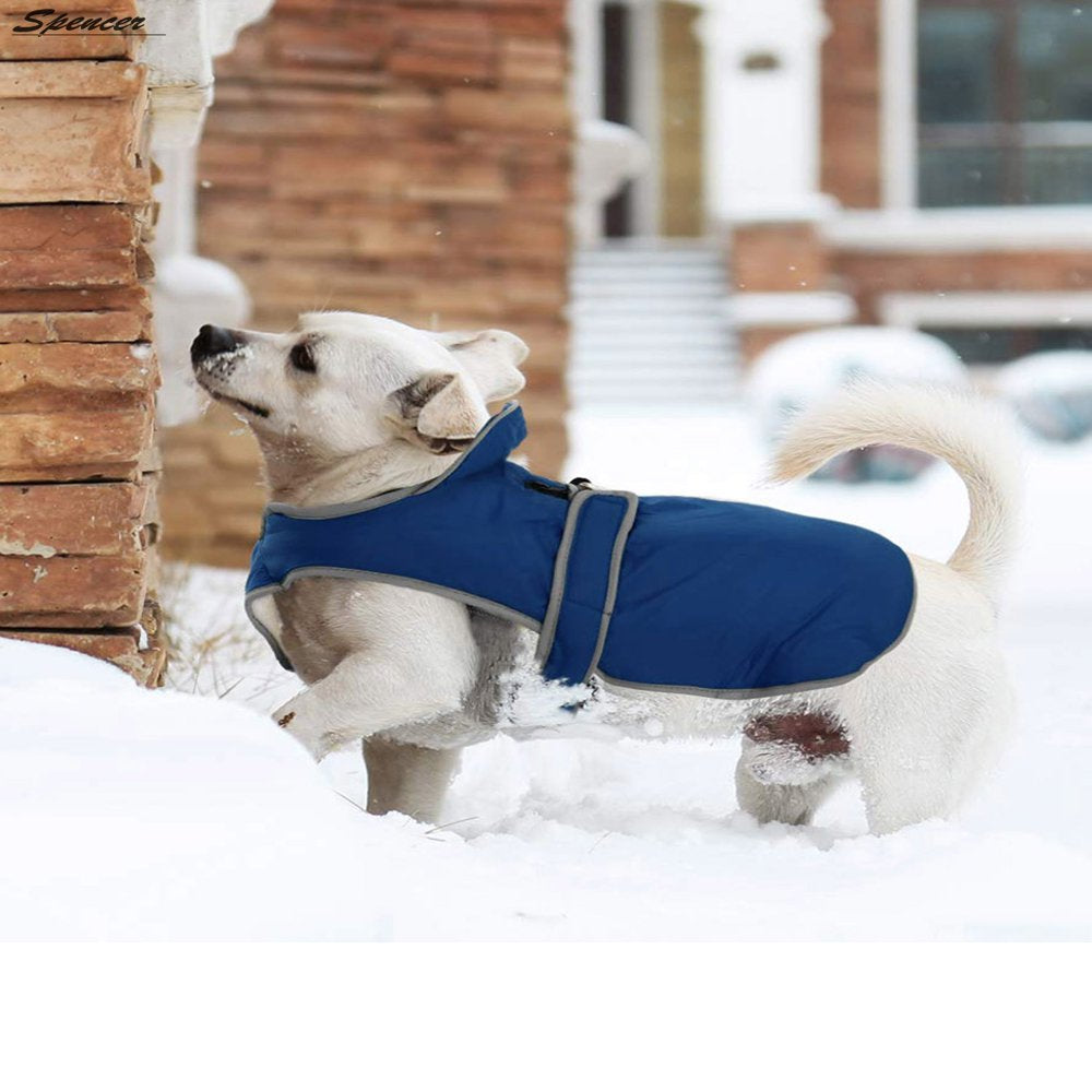 Spencer Reflective Waterproof Dog Coat Cold Weather Warm Dog Jacket Pets Apparel for Small Medium Large Dogs "M-2XL" Animals & Pet Supplies > Pet Supplies > Dog Supplies > Dog Apparel Spencer   