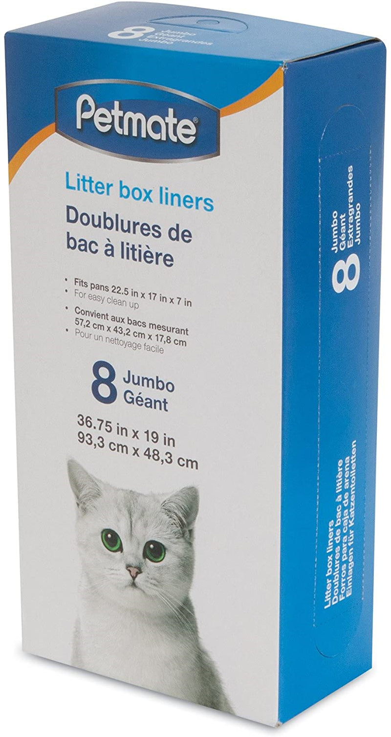 Petmate, Cat Litter Box Liners, Jumbo, 8 Count Animals & Pet Supplies > Pet Supplies > Cat Supplies > Cat Litter Box Liners Petmate   