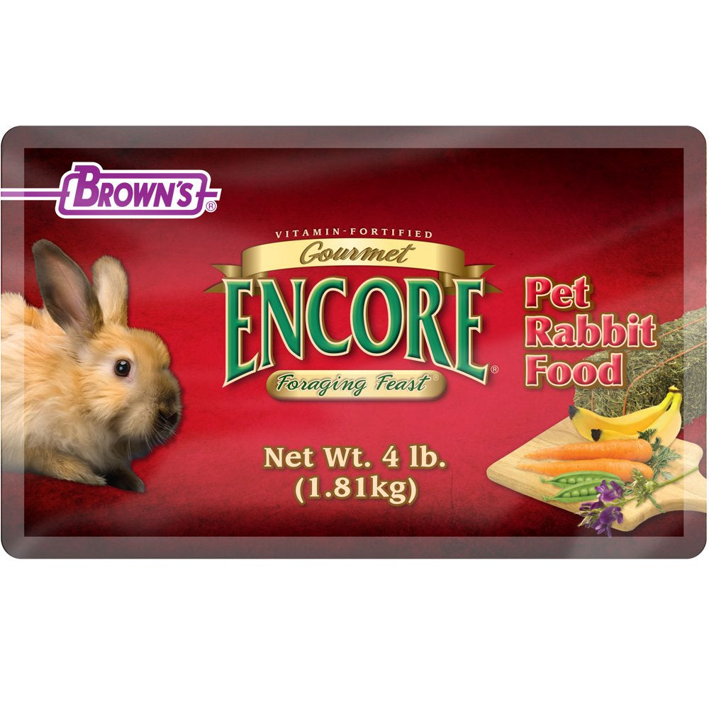 Encore Gourmet Foraging Feast Pet Rabbit Food, 4 Lb. Animals & Pet Supplies > Pet Supplies > Small Animal Supplies > Small Animal Food F.M. Brown's Sons, Inc.   