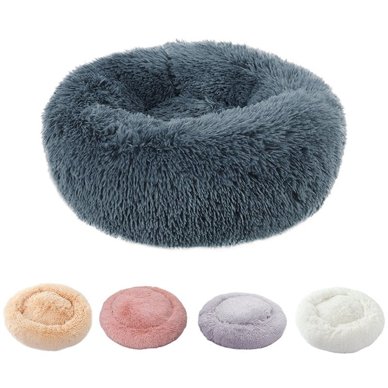 Pet Bed, Fluffy Luxe Soft Plush round Cat and Dog Bed, Donut Cat and Dog Cushion Bed, Self-Warming and Improved Sleep, Orthopedic Relief Shag Faux Fur Bed Cushion Animals & Pet Supplies > Pet Supplies > Cat Supplies > Cat Beds Vicooda   